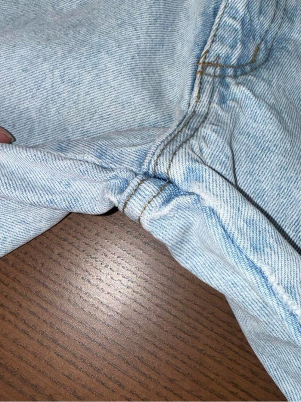 Vintage 90s Fluid Blues Light blue denim long baggy shorts - Picture 5 of 8